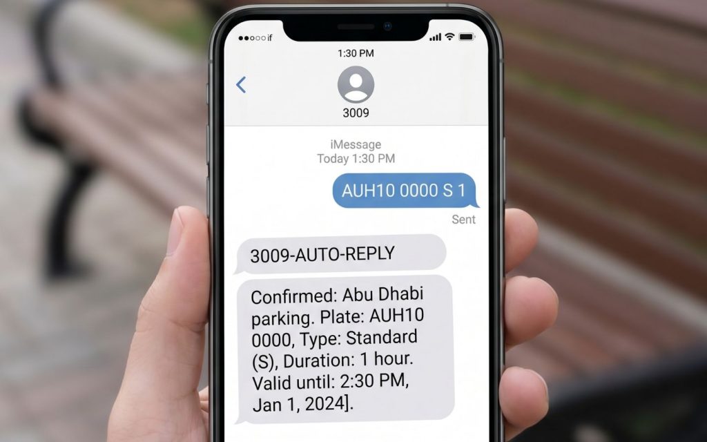 Sending SMS for parking in Abu Dhabi