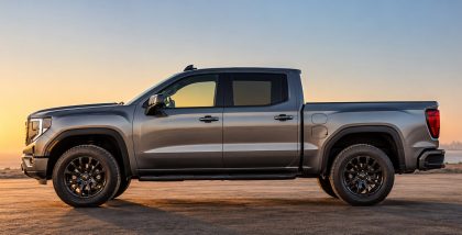 Side view of a pickup truck