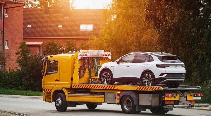 car being impounded by authorities