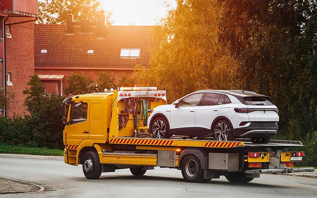 car being impounded by authorities