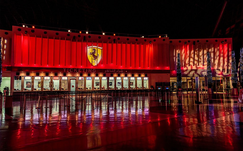  Interior view of ticket office of Ferrari World Abu Dhabi