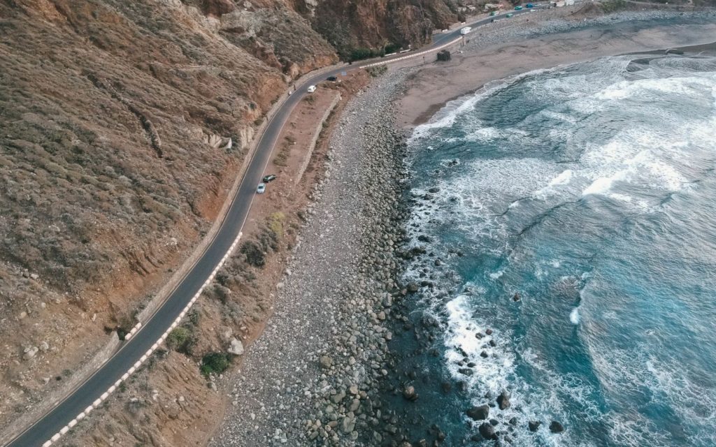 coast road leading to The Mangrove Beach