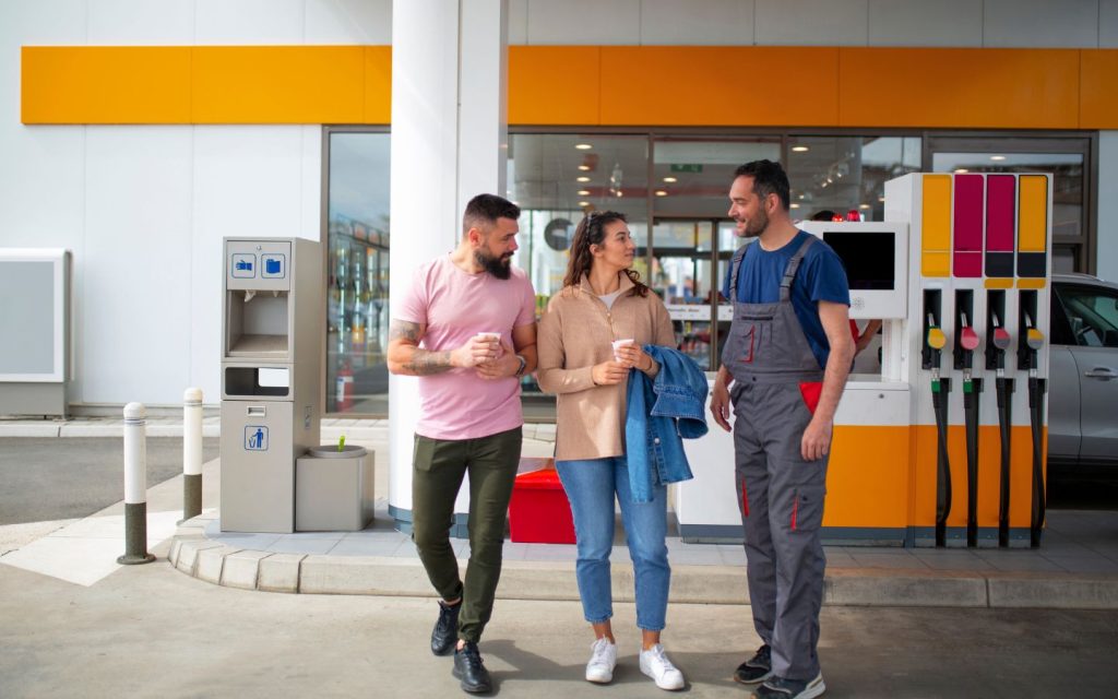 Convenience store at a petrol station