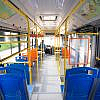 The interior of an electric bus
