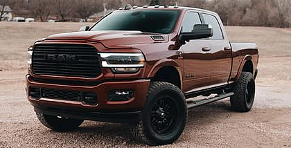 Rear view of a pickup truck