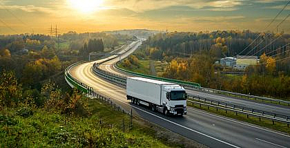 A heavy truck on the road