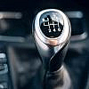 Manual gearbox handle in a car