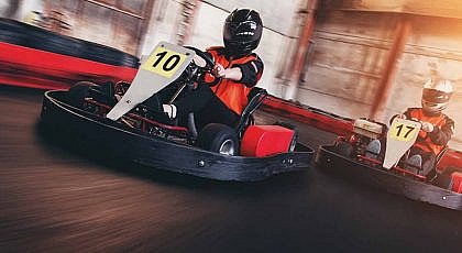 Go-kart on an indoor track