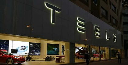 Tesla showroom in Dubai