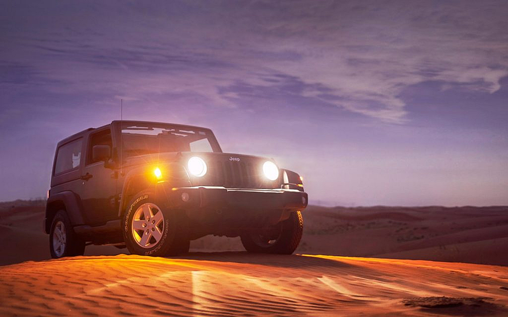 A Jeep in the desert