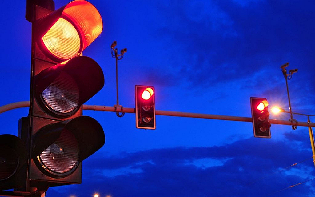 Red traffic lights