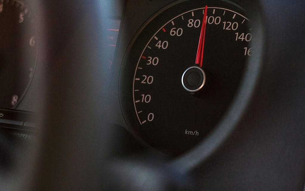 over-speeding sign in speedometer