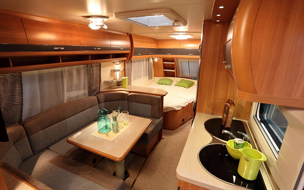 Interior of caravan