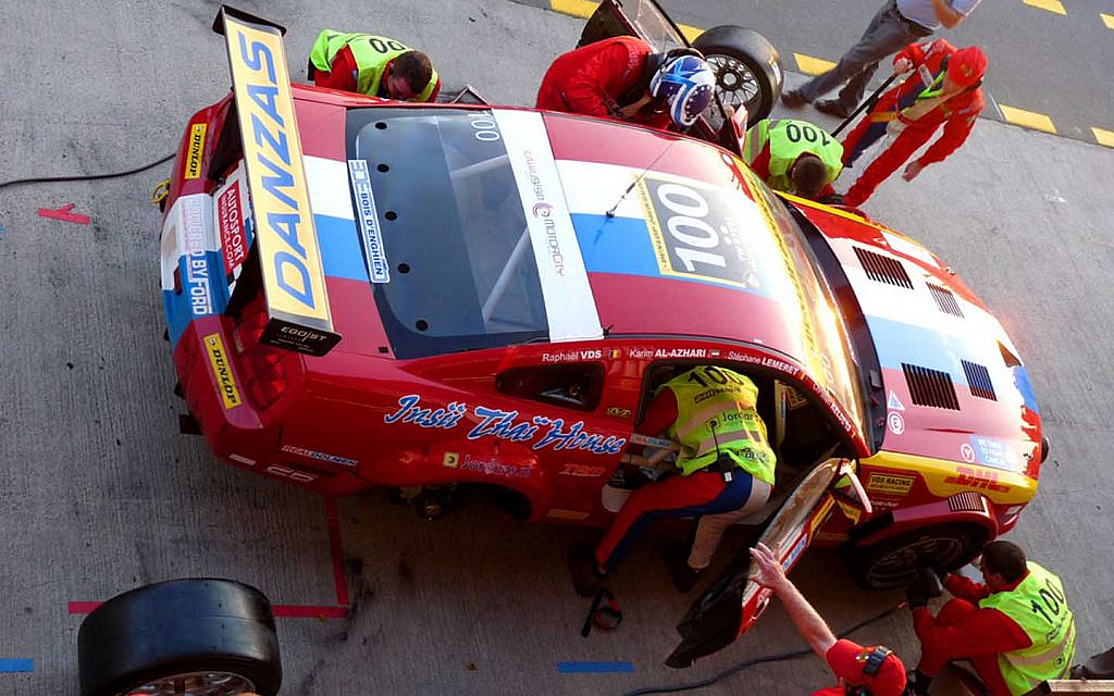  Driver’s stop during a race at Dubai Kartdrome 