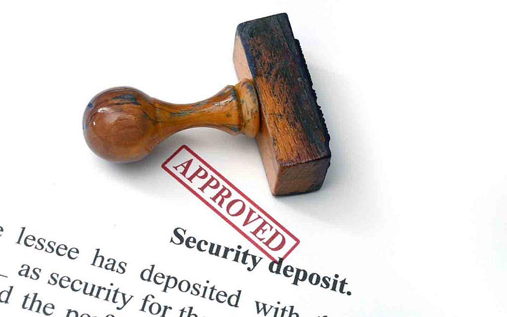 A security deposit document