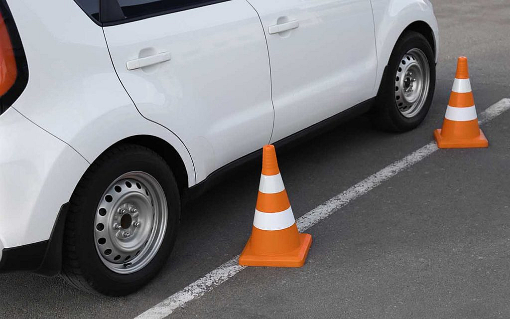 a car in the parking