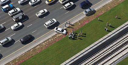 Traffic accident in Dubai