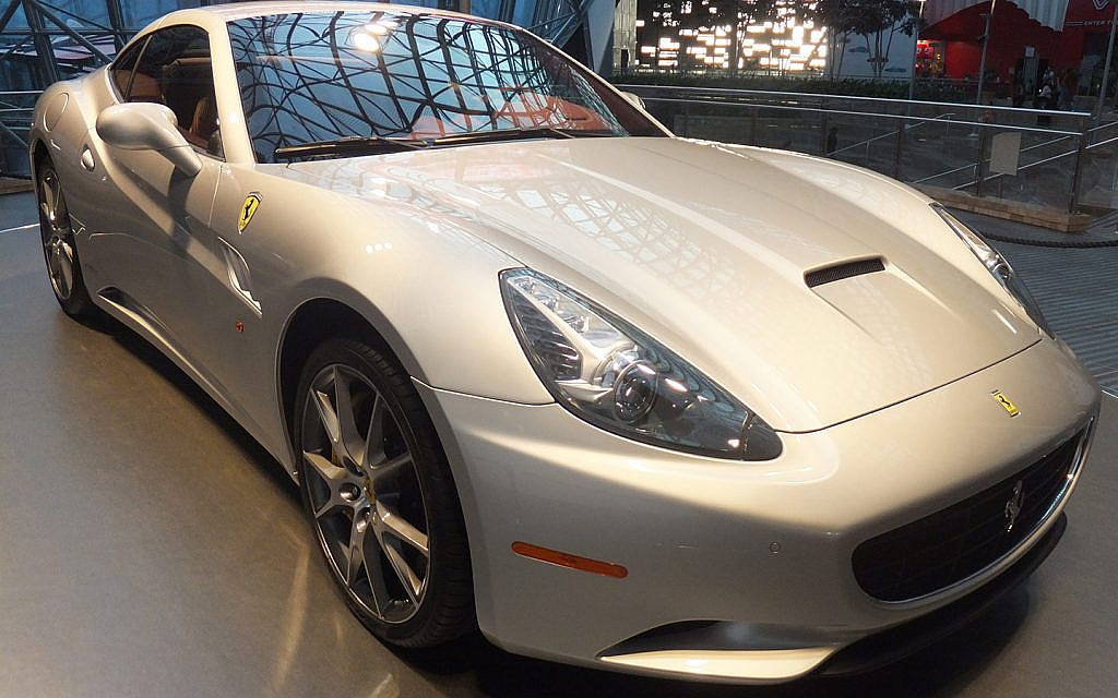 Ferrari luxury on car on display in UAE