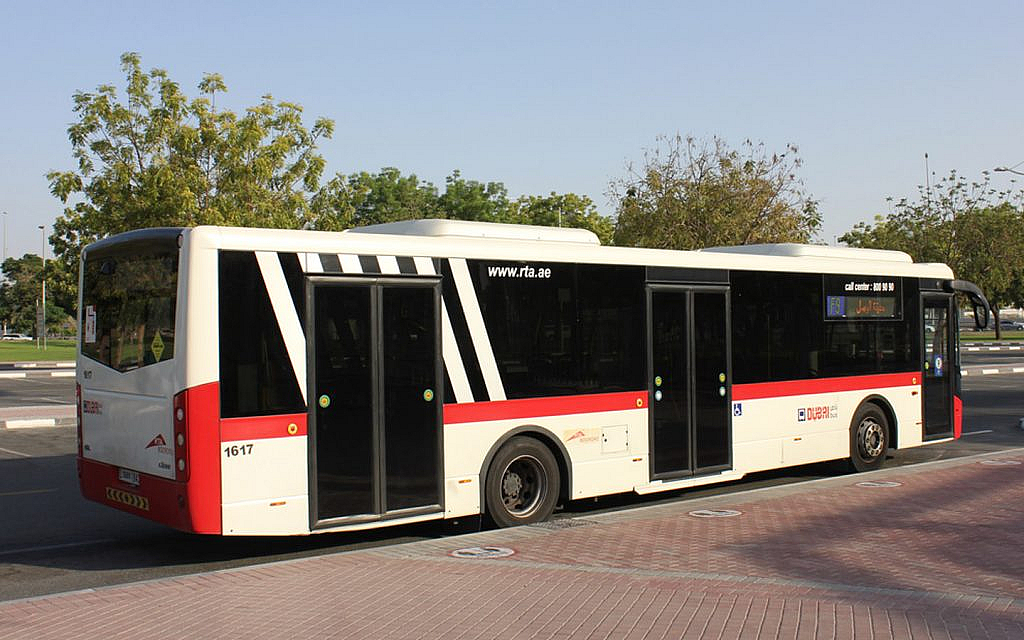 A bus on the UAE road