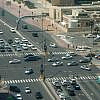 Traffic on a junction in Abu Dhabi