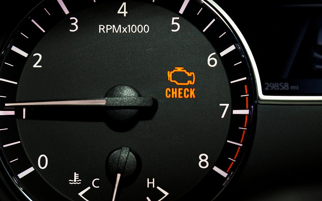 check engine light on