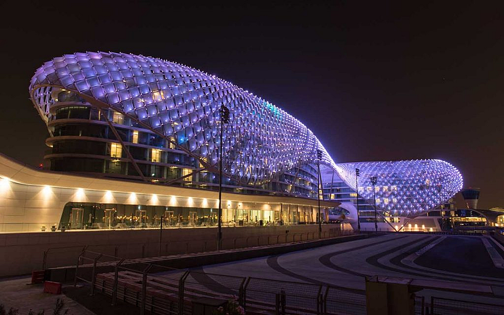 Yas Marina Circuit, Abu Dhabi at night