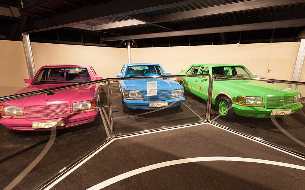 Colourful Mercedes Cars Collection at the Emirates National Auto Museum in Abu Dhabi