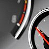 A coolant temperature gauge