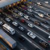 Toll gate birds eye view