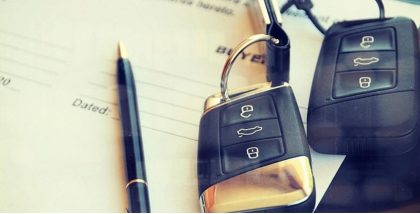 car registeration documents and key