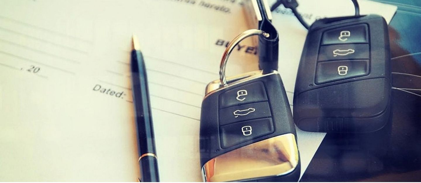 car registeration documents and key