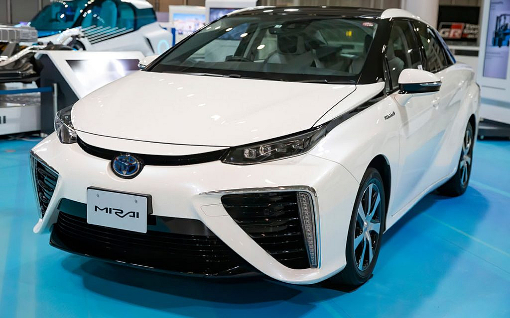 The Toyota Mirai is a mid-size hydrogen fuel cell car 