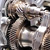 Cross-section of a car gearbox
