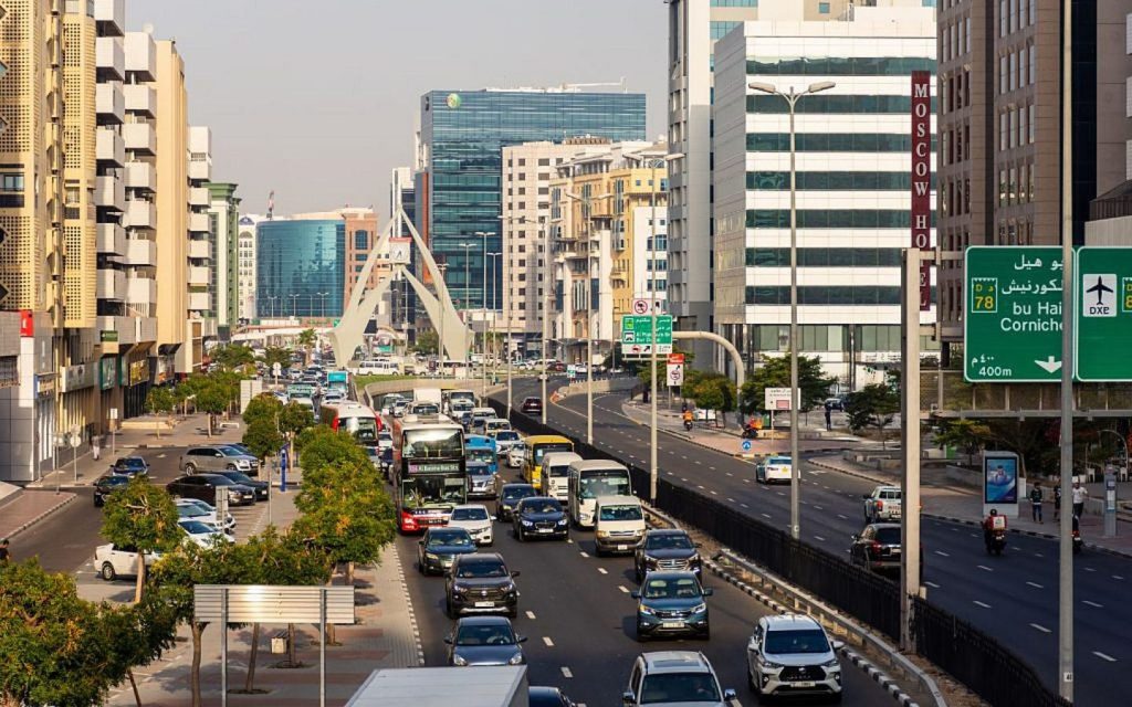 View of the road in Dubai