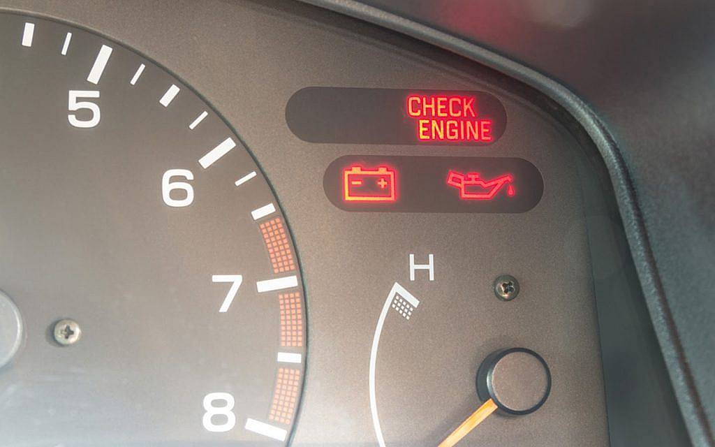 If the timing belt is making noise notice if the check engine light is on 