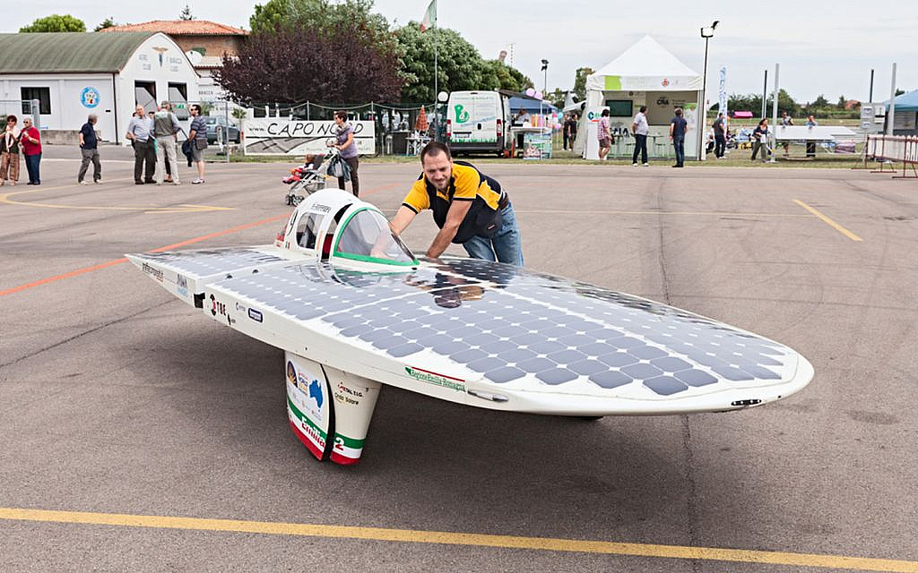 Exterior of a solar car