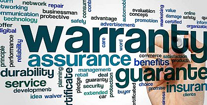 A word cloud around the concept of car warranty