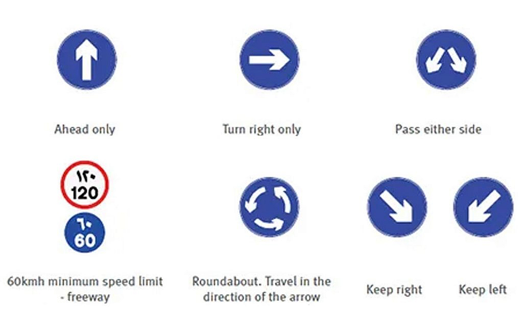 List of mandatory traffic signs you may find on roads in the UAE