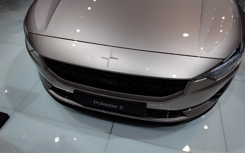 Polestar logo on a car hood