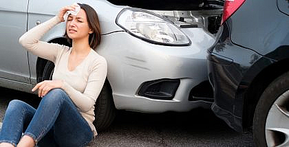 scene of a rental car accident in Dubai