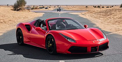 Daily driving a sports car. A Ferrari somewhere in the UAE