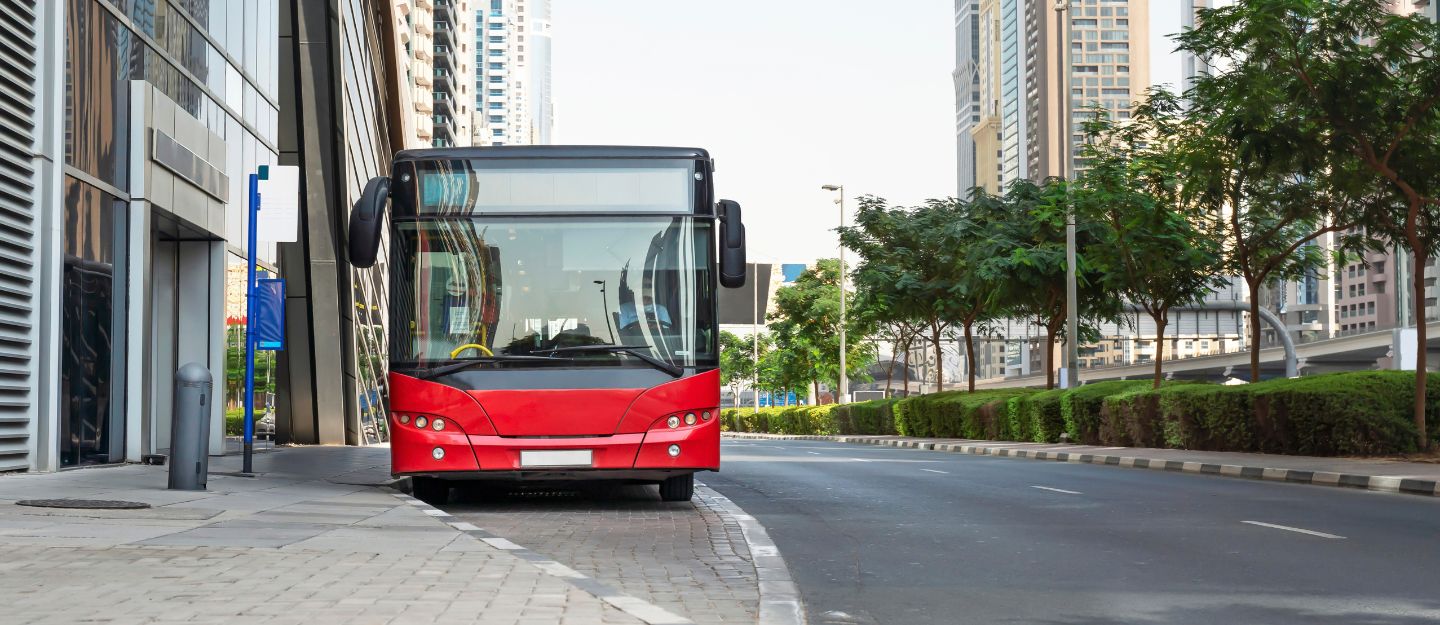 view of a bus stop in Dubai