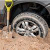 tire stuck in sand