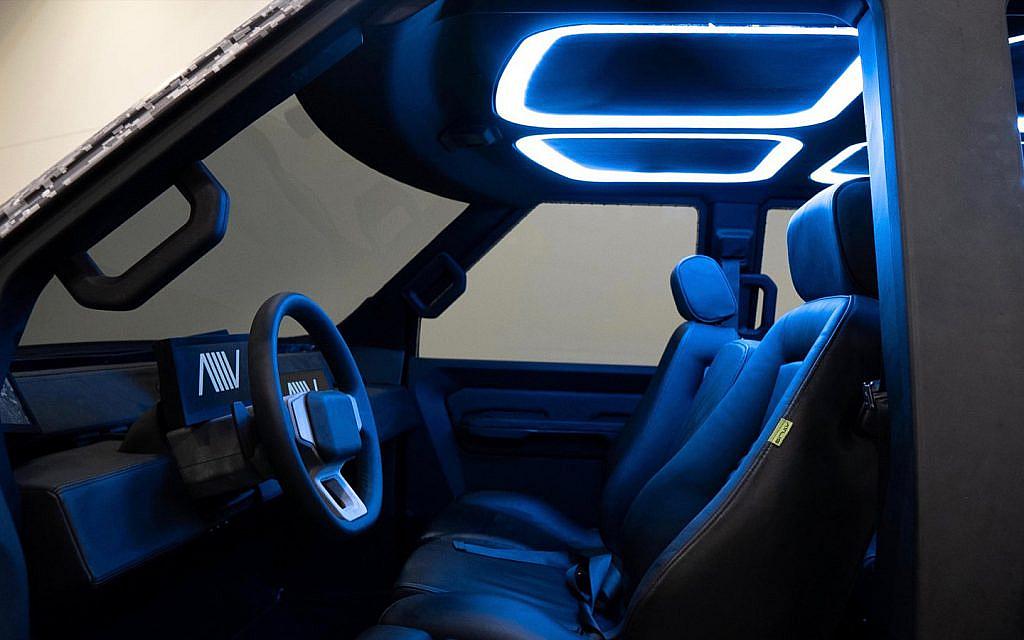 Atlis pick up truck has a comfortable interior