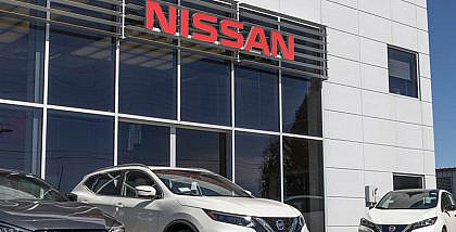 Cars outside Nissan showrooms in the UAE