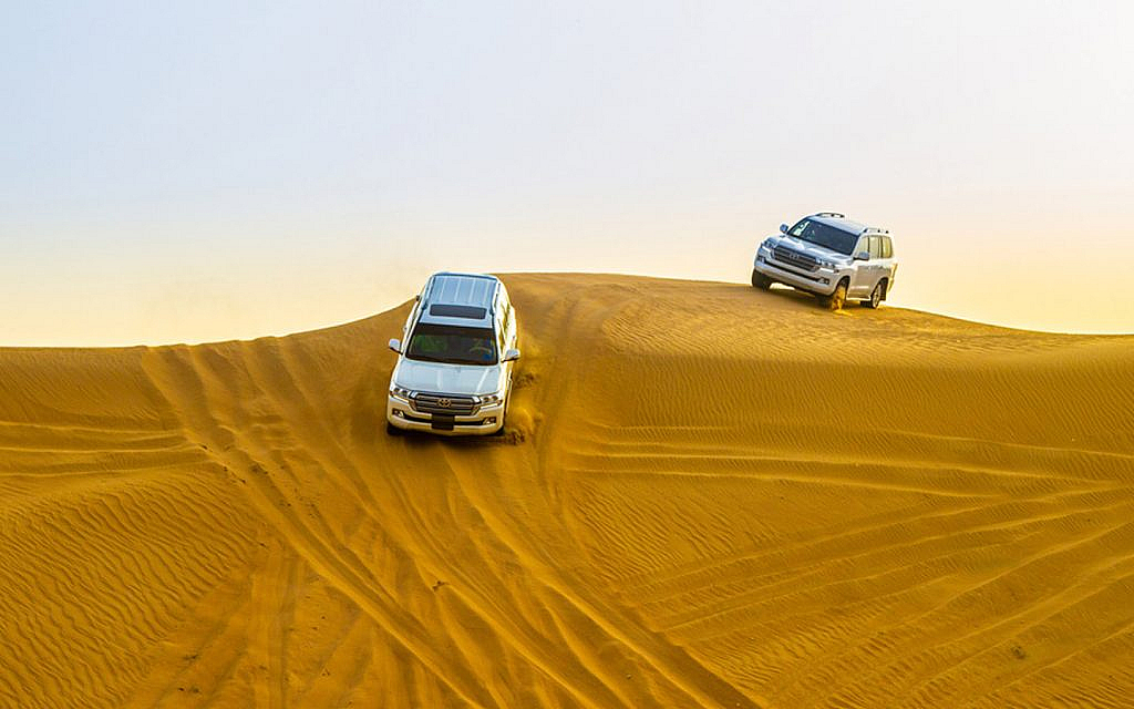 Toyota Land Cruisers are popular for off-roading and desert Safari