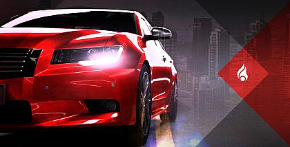 سيارة حمراء فاخرة