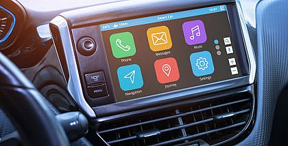 a car whose infotainment system is not working