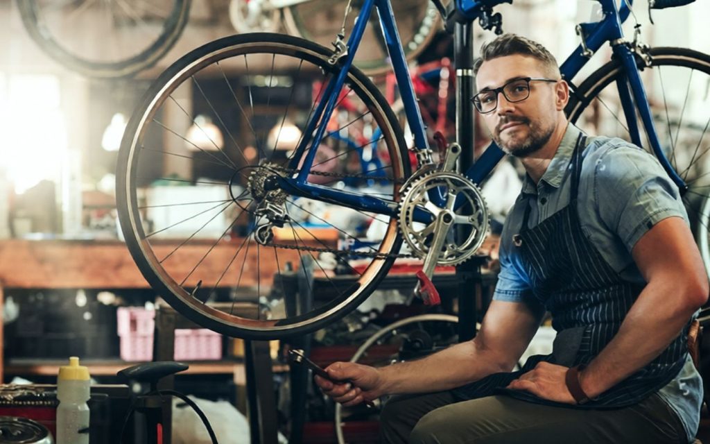 Mechanic checking cycle 