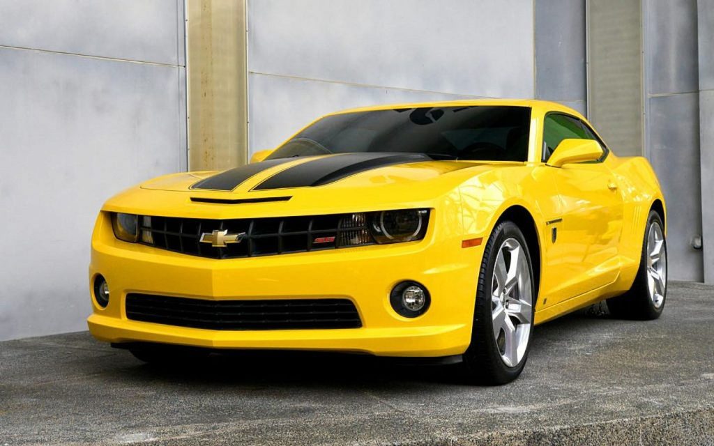 Yellow coloured Chevrolet Camaro